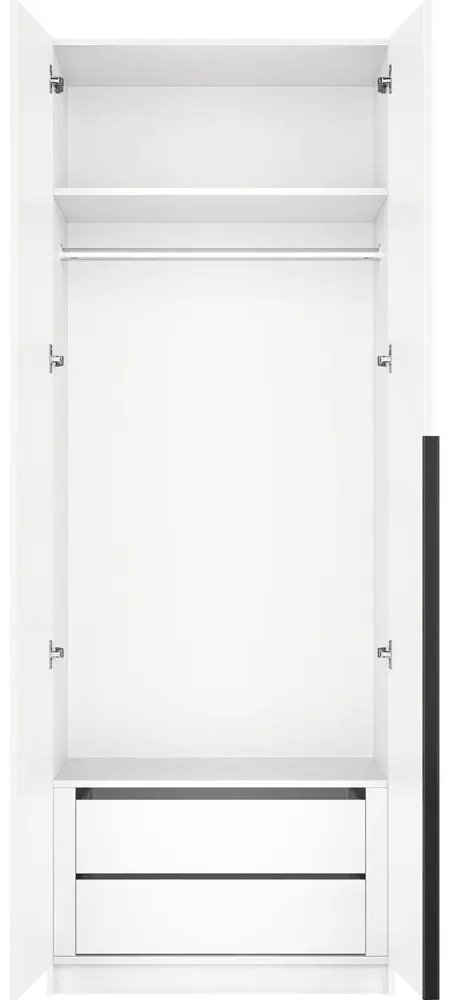 Распашной шкаф Е1 Локер-1, 80x220х53 см, белый купить,NaN