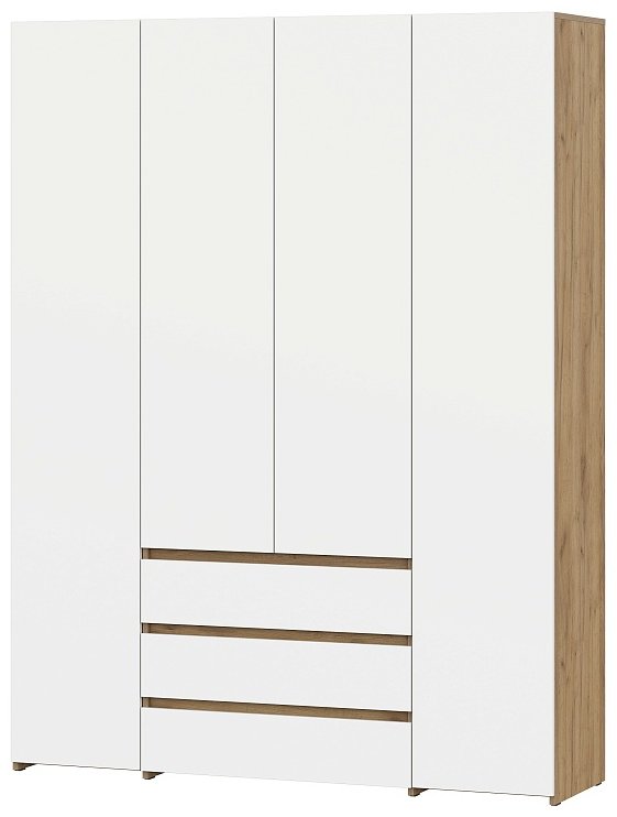 Распашной шкаф СВ Мебель Некст, 160.1x210х46 см, бежевый, белый купить,NaN