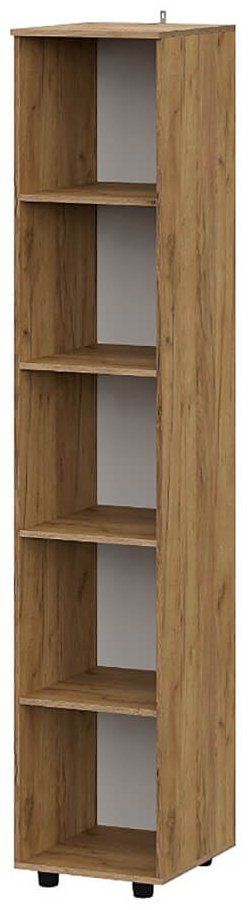 Шкаф-пенал ZETA Байкал, 46.4x210.6х40 см, графит, коричневый купить,NaN
