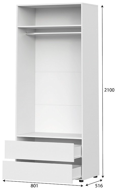 Распашной шкаф SV Токио, 80.1x210х51.6 см, белый купить,NaN