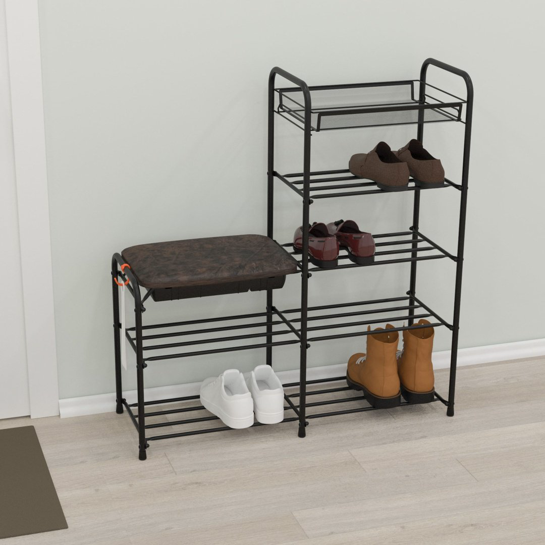 Обувница ЗМИ 89x30x95 см, металл купить,NaN