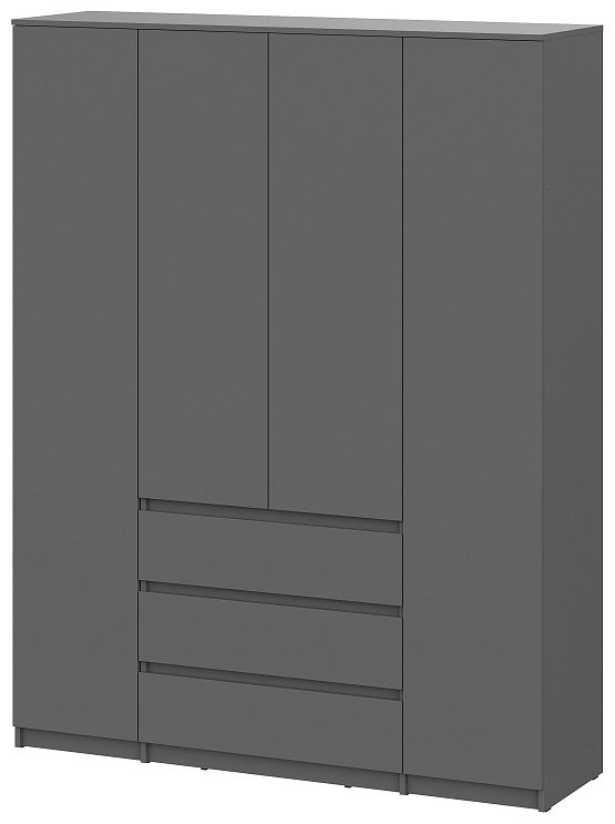Распашной шкаф SV Денвер, 160.1x205.2х46.2 см, графит купить,NaN