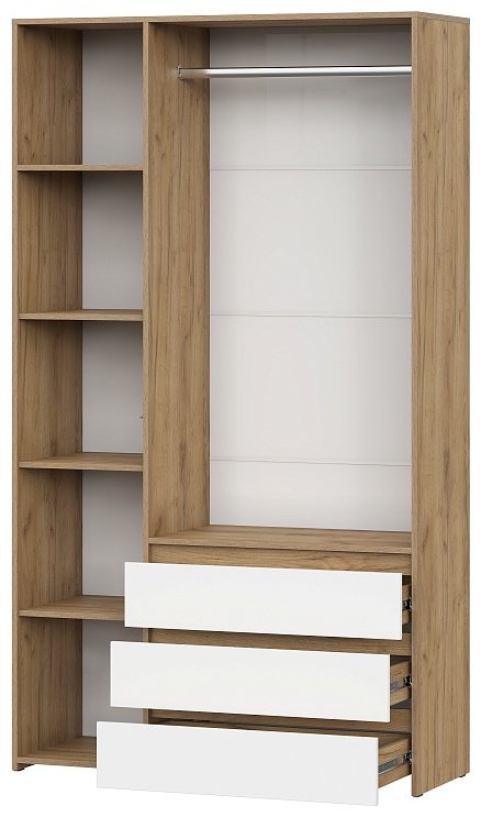 Распашной шкаф СВ Мебель Некст, 120.1x210х46 см, бежевый, белый купить,NaN