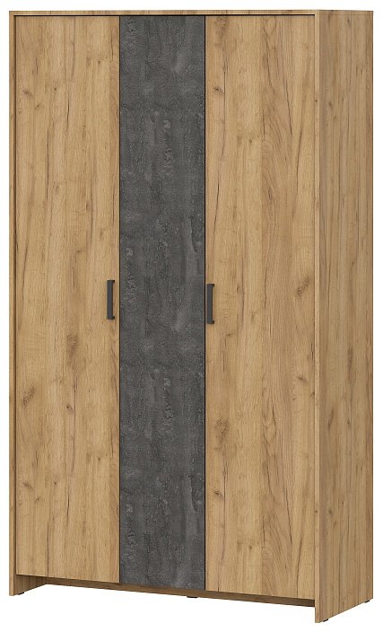 Распашной шкаф SV МСП 1, 120.1x209.4х50 см, коричневый, серый купить,NaN