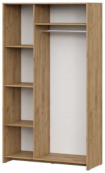 Распашной шкаф SV МСП 1, 120.1x209.4х50 см, коричневый, серый купить,NaN