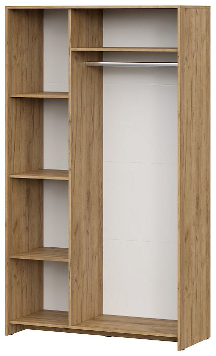 Распашной шкаф SV МСП 1, 120.1x209.4х50 см, коричневый, серый купить,NaN