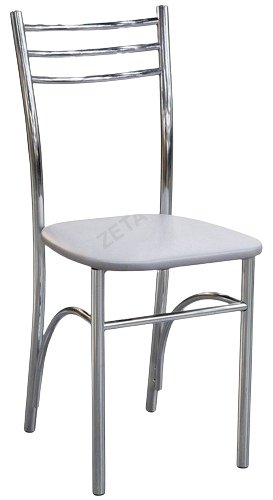 Стул stulshop Париж 2.0, 85x38.5x37 см, светло серый, хром сатиновый купить,NaN