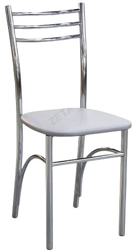 Стул stulshop Париж 2.0, 85x38.5x37 см, светло серый, хром сатиновый купить,NaN