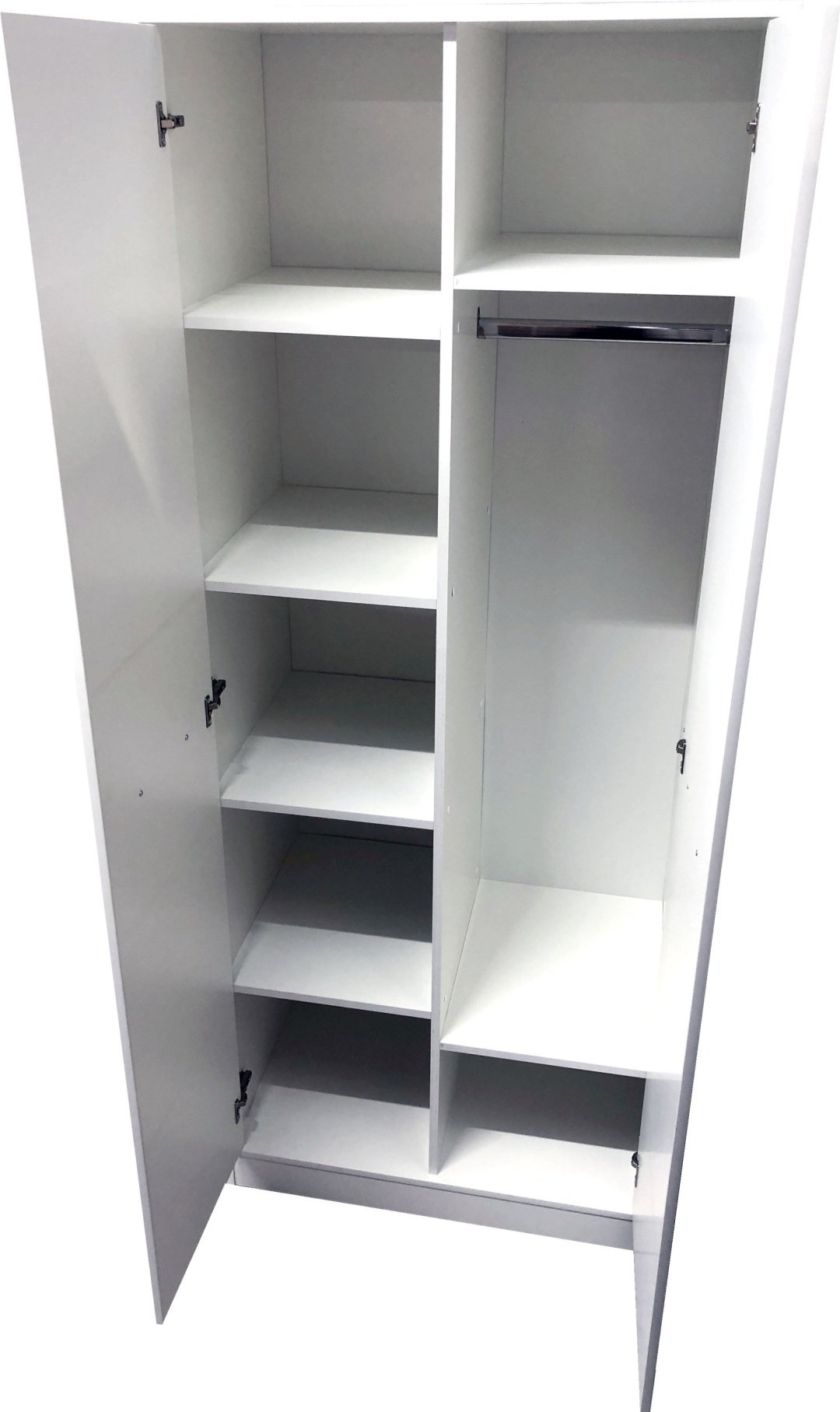 Распашной шкаф Кул-125.1, 80x200х50 см, белый купить,NaN