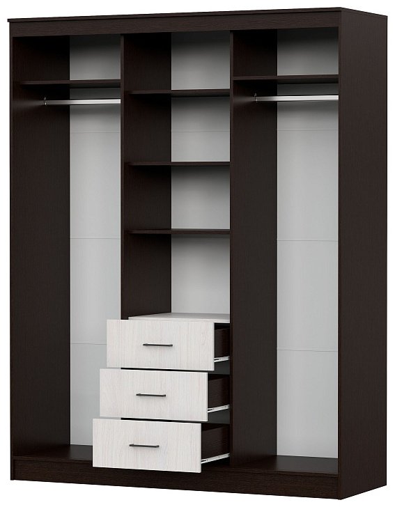Шкаф-купе SV ШКП 1, 170.1x220х59.4 см, бежевый, темно-коричневый купить,NaN