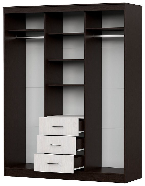Шкаф-купе SV ШКП 1, 170.1x220х59.4 см, бежевый, темно-коричневый купить,NaN