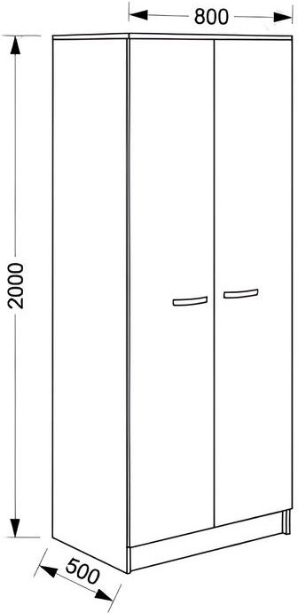 Гардероб Кул-125.1, 80х50х200 см купить,NaN