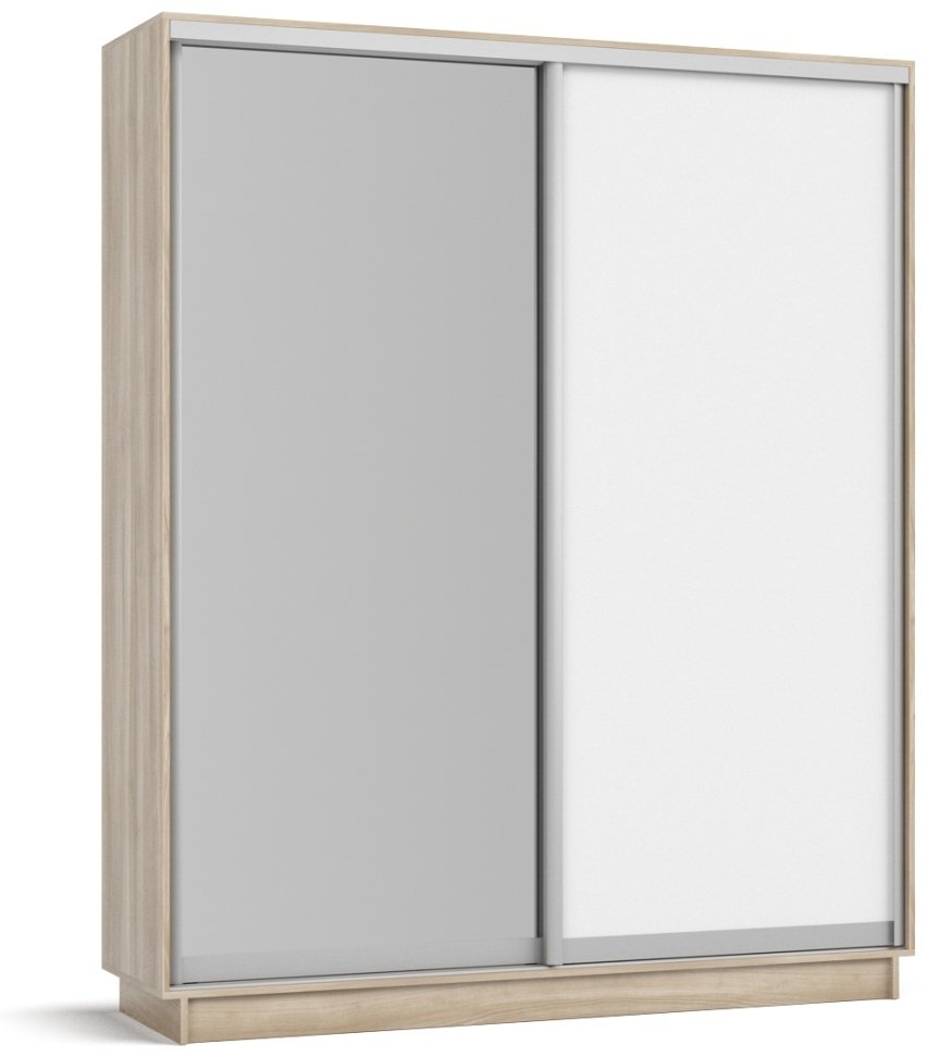 Шкаф-купе Много Мебели Шкаф-купе 2Д, 177x224х60 см, белый, бежевый купить,NaN