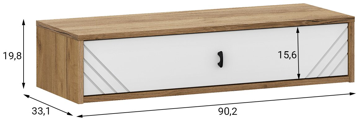 Туалетный столик ZETA Байкал 73.2x114x33.1 см, ЛДСП купить,NaN