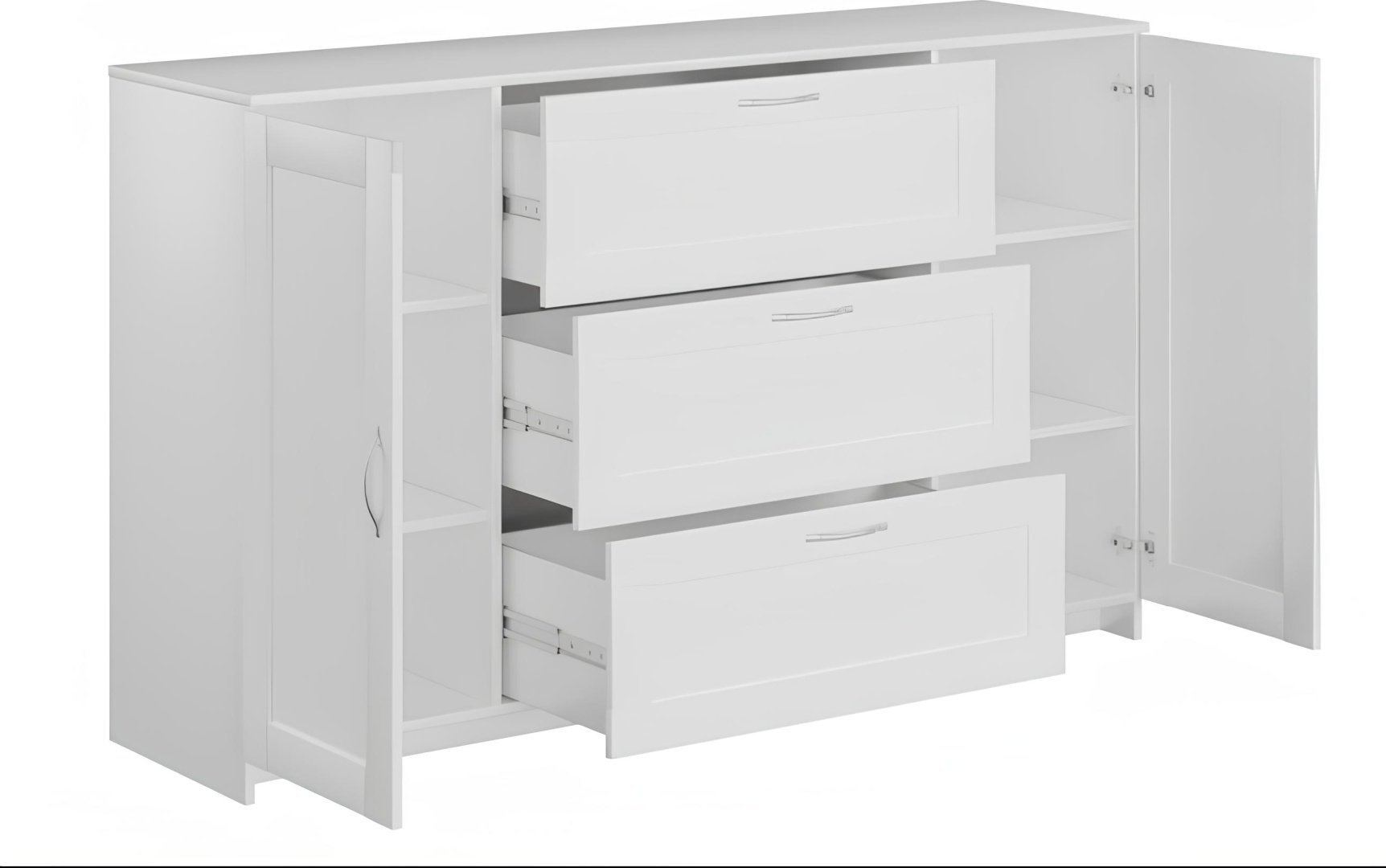 ТВ-тумба напольная ZETA Сириус, 156x94.6x41.2 см, белый купить,NaN