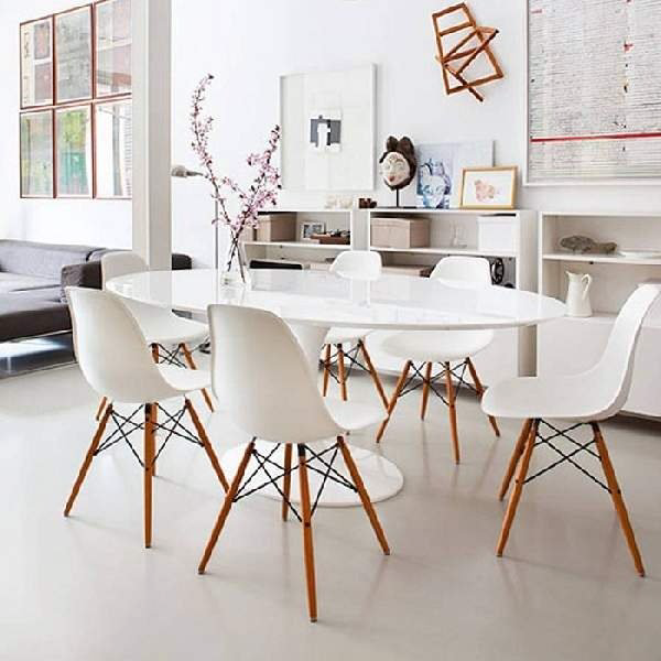 Стул DSW 00001, 81x50x25 см, белый купить,NaN