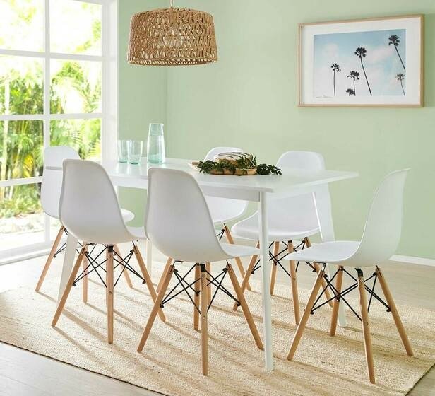 Стул DSW 00001, 81x50x25 см, белый