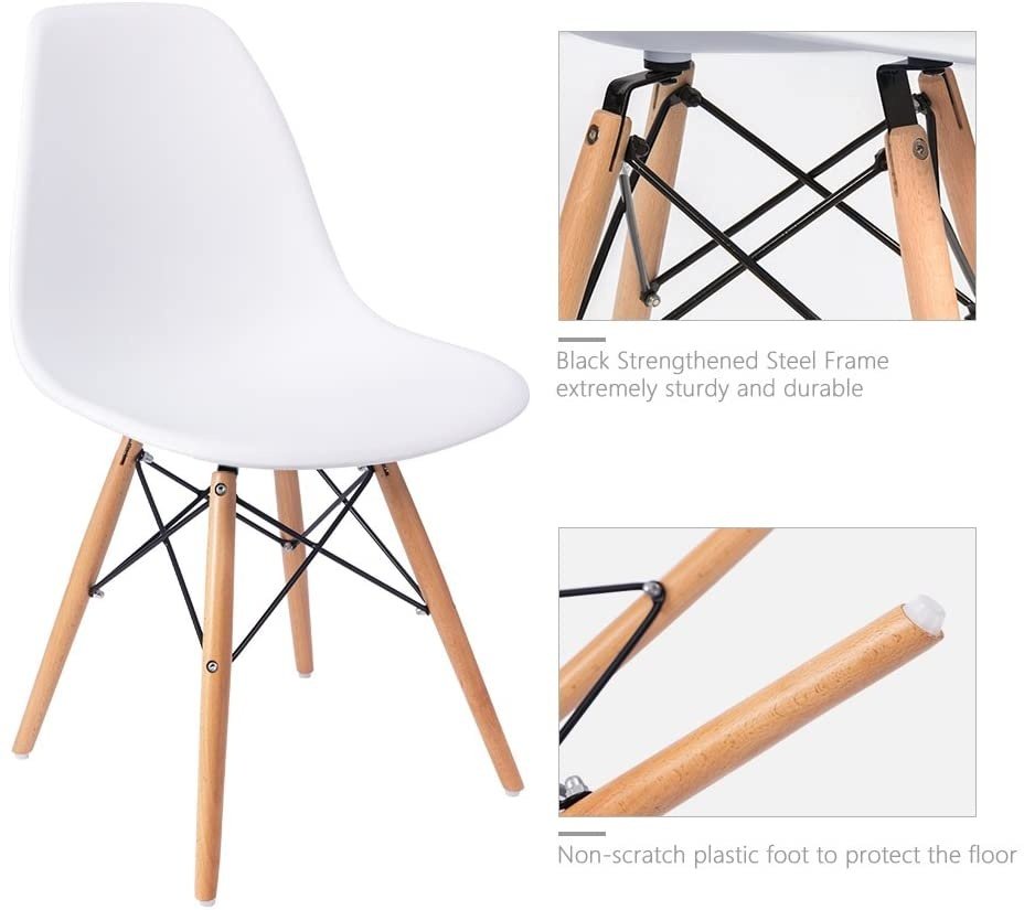 Стул DSW 00001, 81x50x25 см, белый