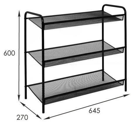 Обувница ЗМИ 64.50x27x60 см, металл купить,NaN