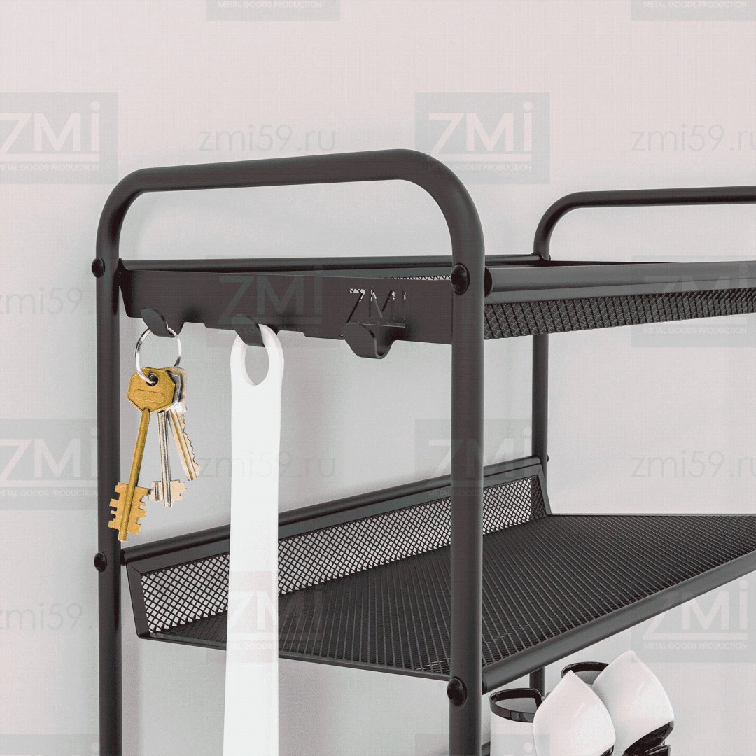 Обувница ЗМИ 87x26x106 см, металл купить,NaN