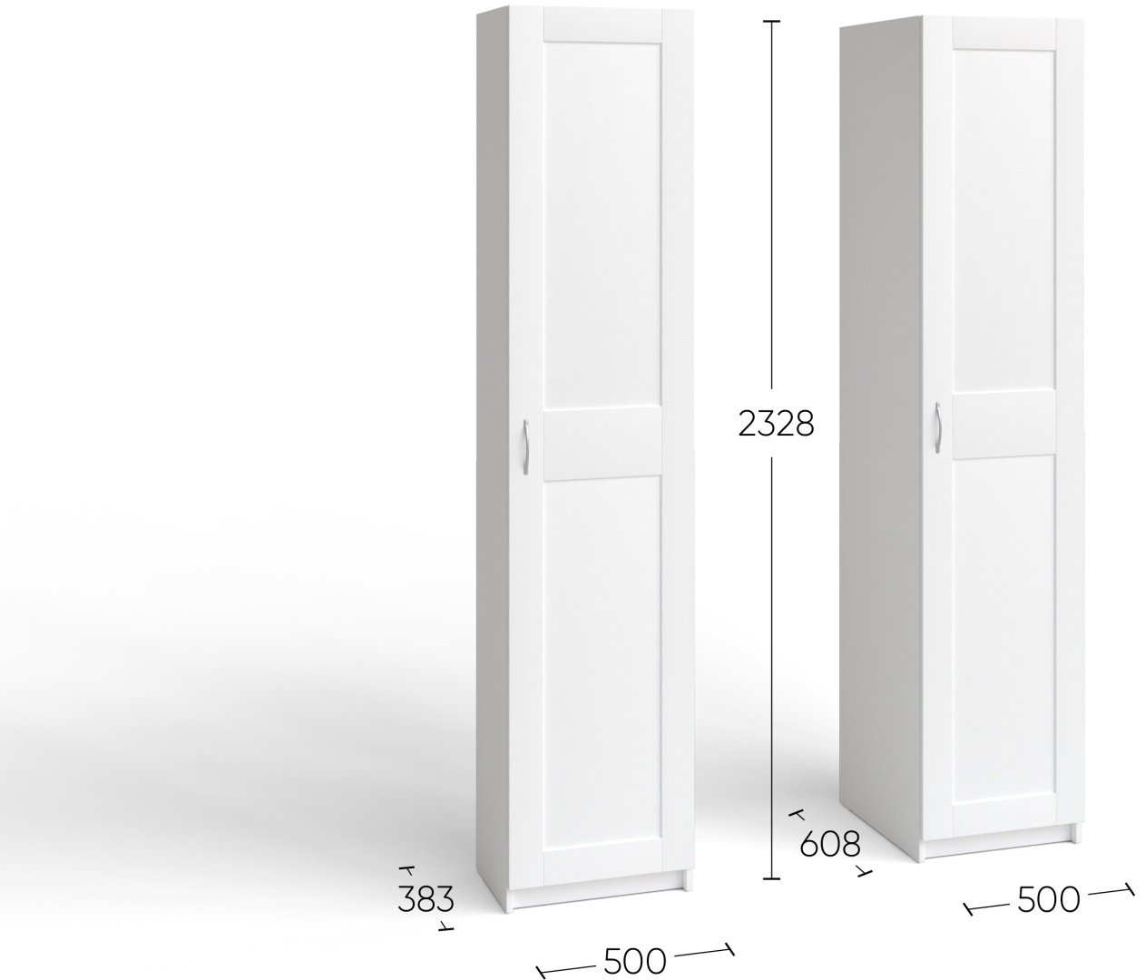 Пенал МАКС, 50x233х61 см, белый купить,NaN