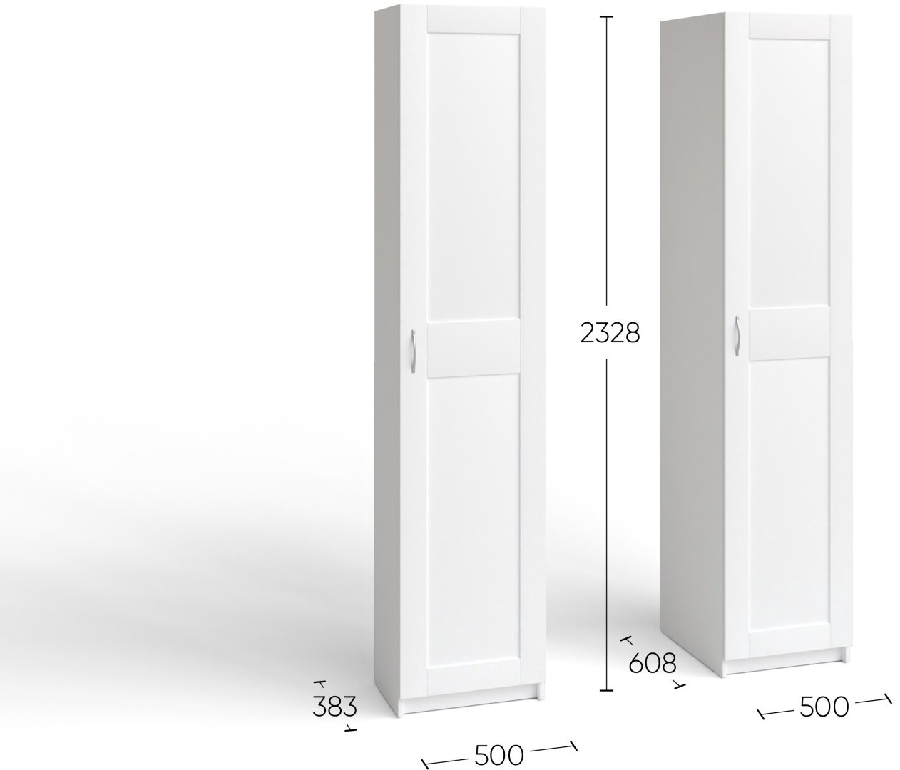 Пенал МАКС, 50x233х61 см, белый купить,NaN