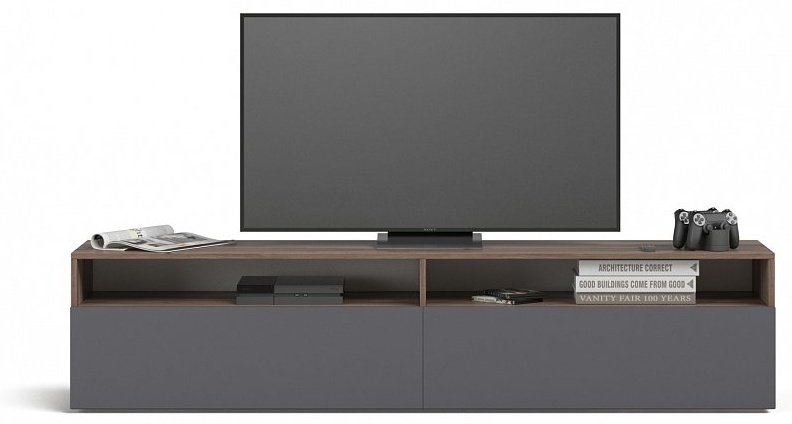 ТВ-тумба напольная Divan Boss QUADRO 180, 180x42x40 см, серый купить,NaN