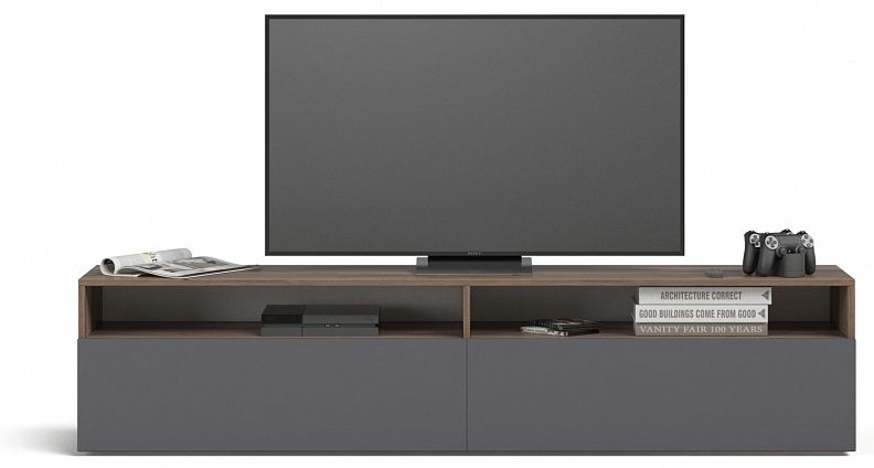 ТВ-тумба напольная Divan Boss QUADRO 180, 180x42x40 см, серый купить,NaN