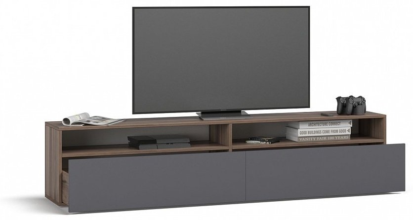 ТВ-тумба напольная Divan Boss QUADRO 180, 180x42x40 см, серый купить,NaN