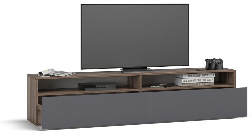 ТВ-тумба напольная Divan Boss QUADRO 180, 180x42x40 см, серый купить,NaN