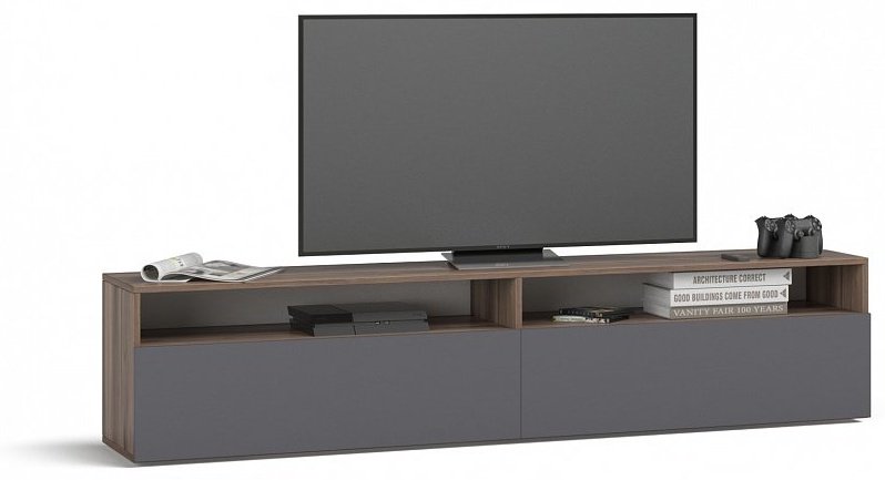 ТВ-тумба напольная Divan Boss QUADRO 180, 180x42x40 см, серый купить,NaN