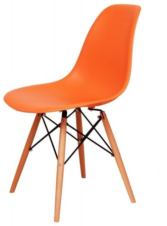 Стул mebel4you Eames, 74x44x40 см, оранжевый купить,NaN