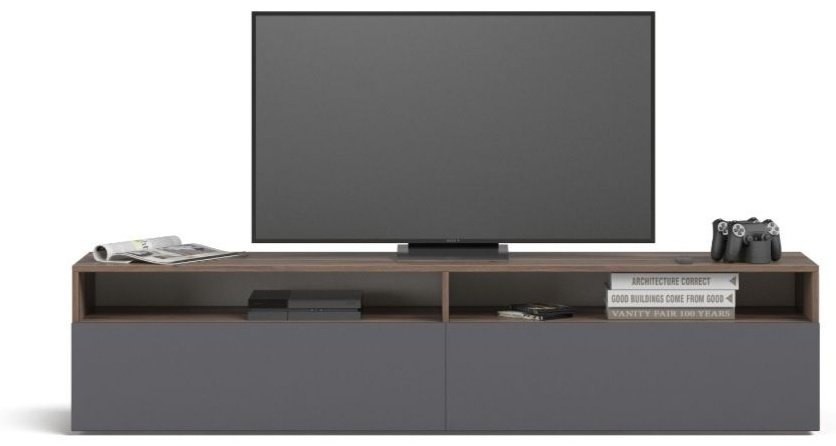 ТВ-тумба напольная 13704004_АРШ-010554, 180x42x40 см, графит купить,NaN