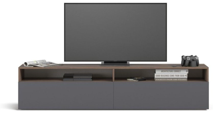 ТВ-тумба напольная 13704004_АРШ-010554, 180x42x40 см, графит купить,NaN
