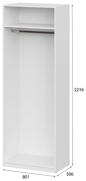 Распашной шкаф SV ШК 5 00-00111067, 80.1x221.6х50.6 см, белый купить,NaN