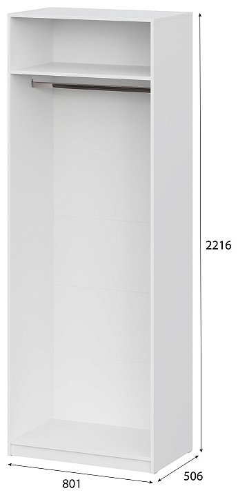 Распашной шкаф SV ШК 5 00-00111067, 80.1x221.6х50.6 см, белый купить,NaN