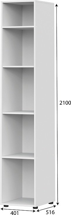 Распашной шкаф SV Токио, 40.1x210х51.6 см, белый купить,NaN
