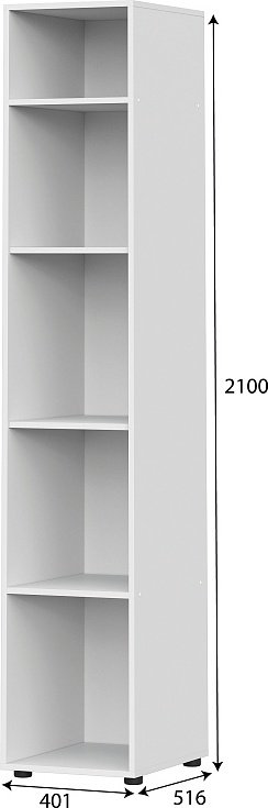 Распашной шкаф SV Токио, 40.1x210х51.6 см, белый купить,NaN