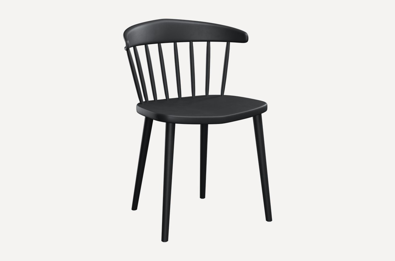 Стул S-0108, 76x45x53 см, черный купить,NaN