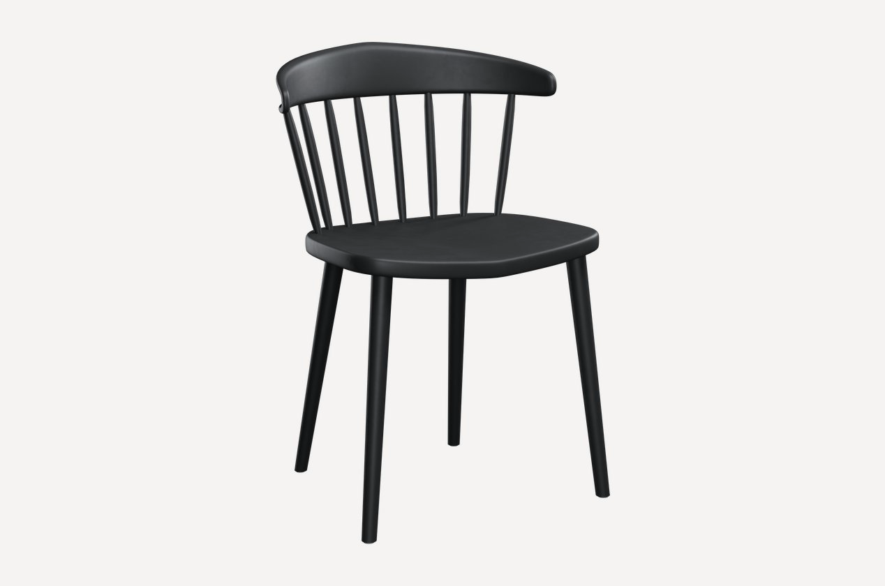 Стул S-0108, 76x45x53 см, черный купить,NaN