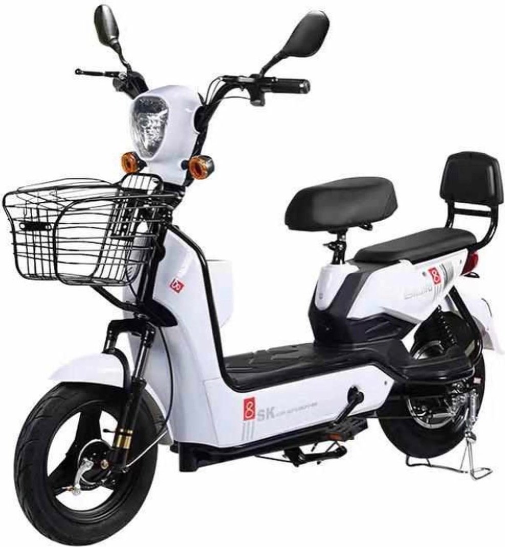 Электровелосипед SK 8 23-09-98 14 дюйм 2022 14 дюймов белый