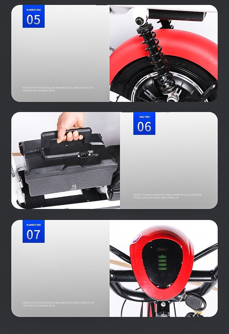 Электровелосипед Super Max CITY-BIKE 14 дюйм 2022 26 дюймов красный