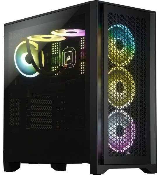 Корпус Corsair iCUE 4000D RGB AirFlow черный - ForteMarket Корпус Corsair iCUE 4000D RGB AirFlow черный купить,60317