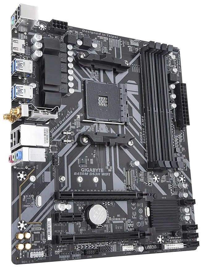 Материнская плата GIGABYTE B450M DS3H WIFI