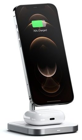 Зарядное устройство Satechi ST-WMCS2M Aluminium Magnetic 2-in-1 серый купить,NaN
