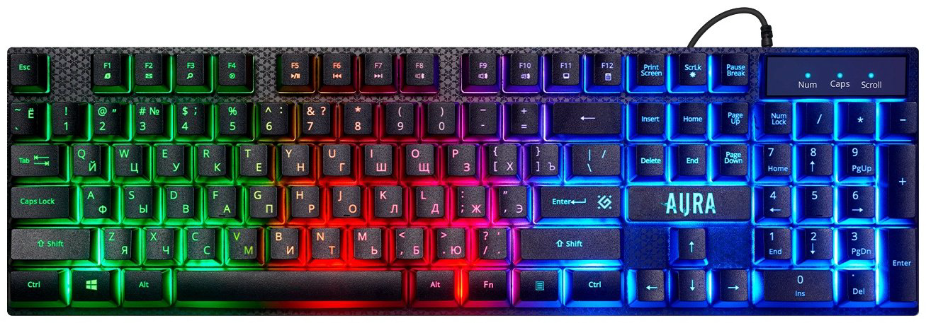 Клавиатура Defender Aura MKP-117 RU 52117 черный купить,7140