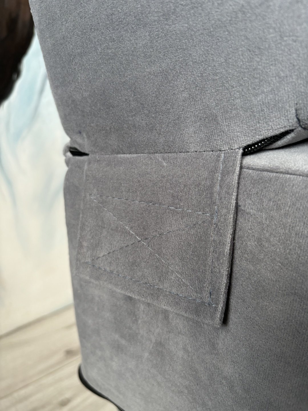 Бескаркасный диван PRESTIGE MEBEL Foam, 200х90 см, обивка велюр, серый купить,NaN