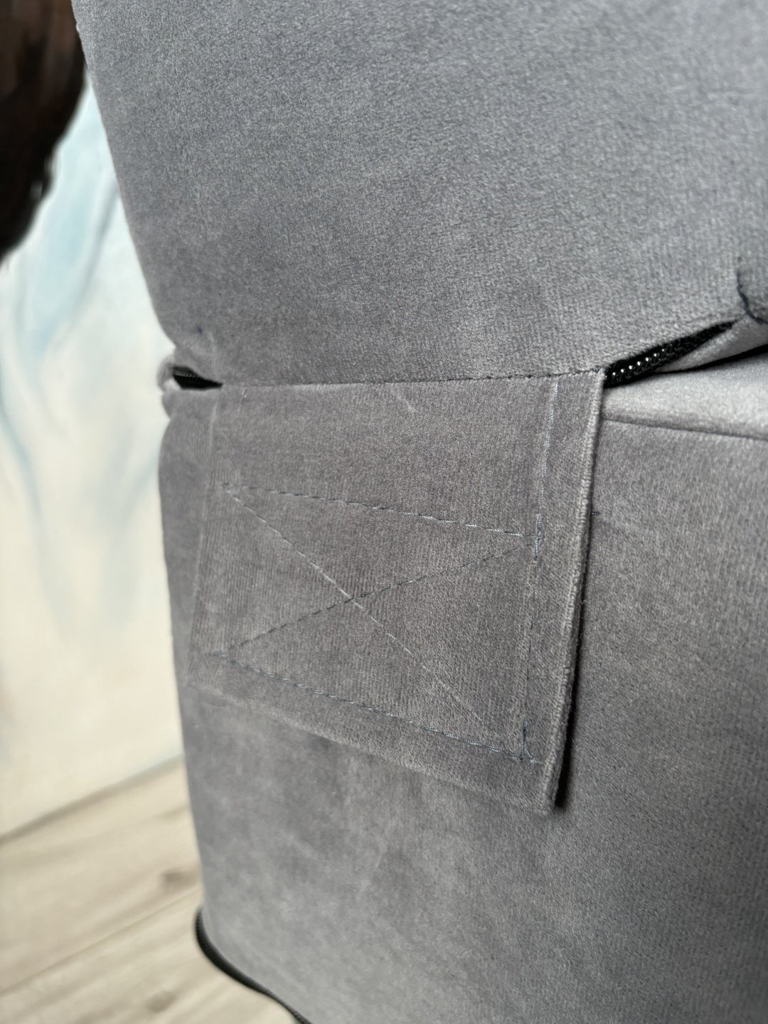 Бескаркасный диван PRESTIGE MEBEL Foam, 200х90 см, обивка велюр, серый купить,NaN