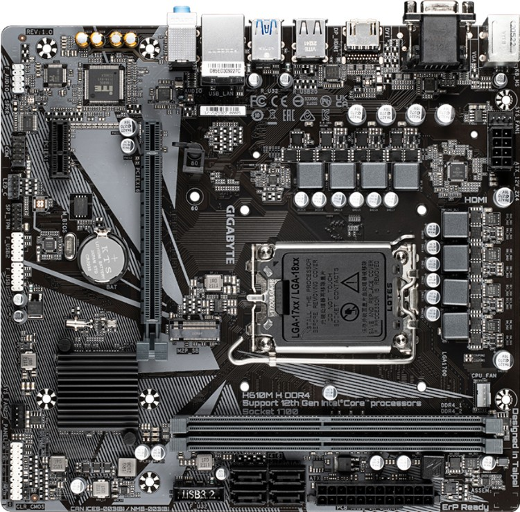 Материнская плата Gigabyte H610M H DDR4