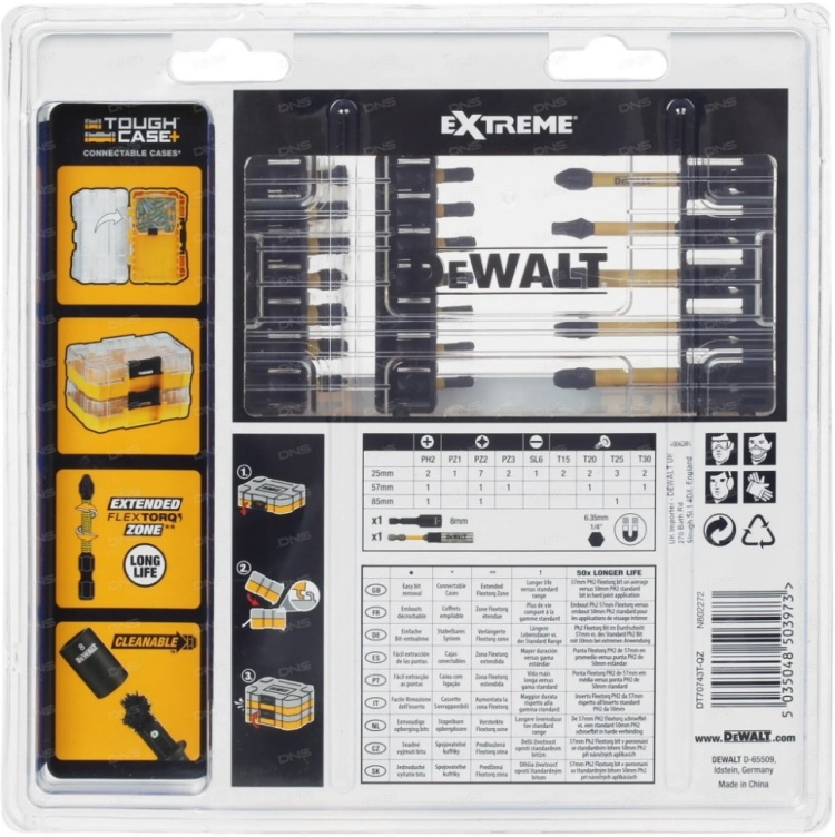 Набор бит DeWALT FLEXTORQ McLaren DT70901T-QZ 32 шт купить,8210
